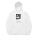 Window & Cart Hoodie (White, Sketch + quote front (Ak logo)) - White