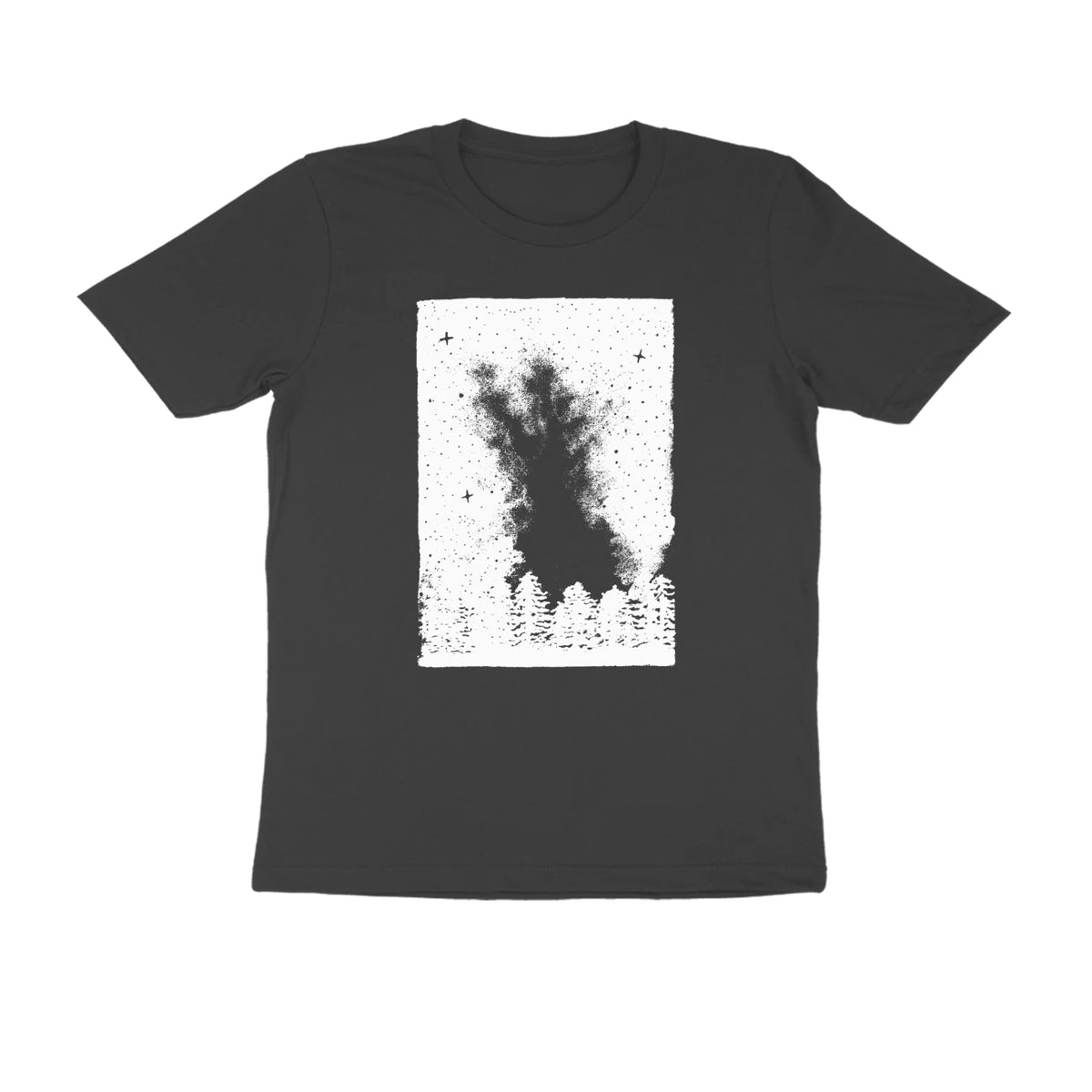 Starfield Tee (Black, Sketch front only) - Black