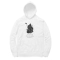 Haunted House Hoodie (White, Sketch + quote front (Ak logo)) - White