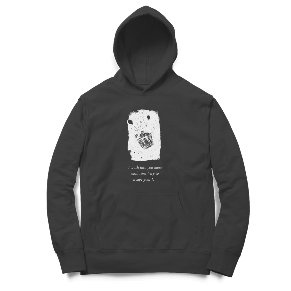 Basket of Light Hoodie (Black, Sketch + quote front (Ak logo)) - Black