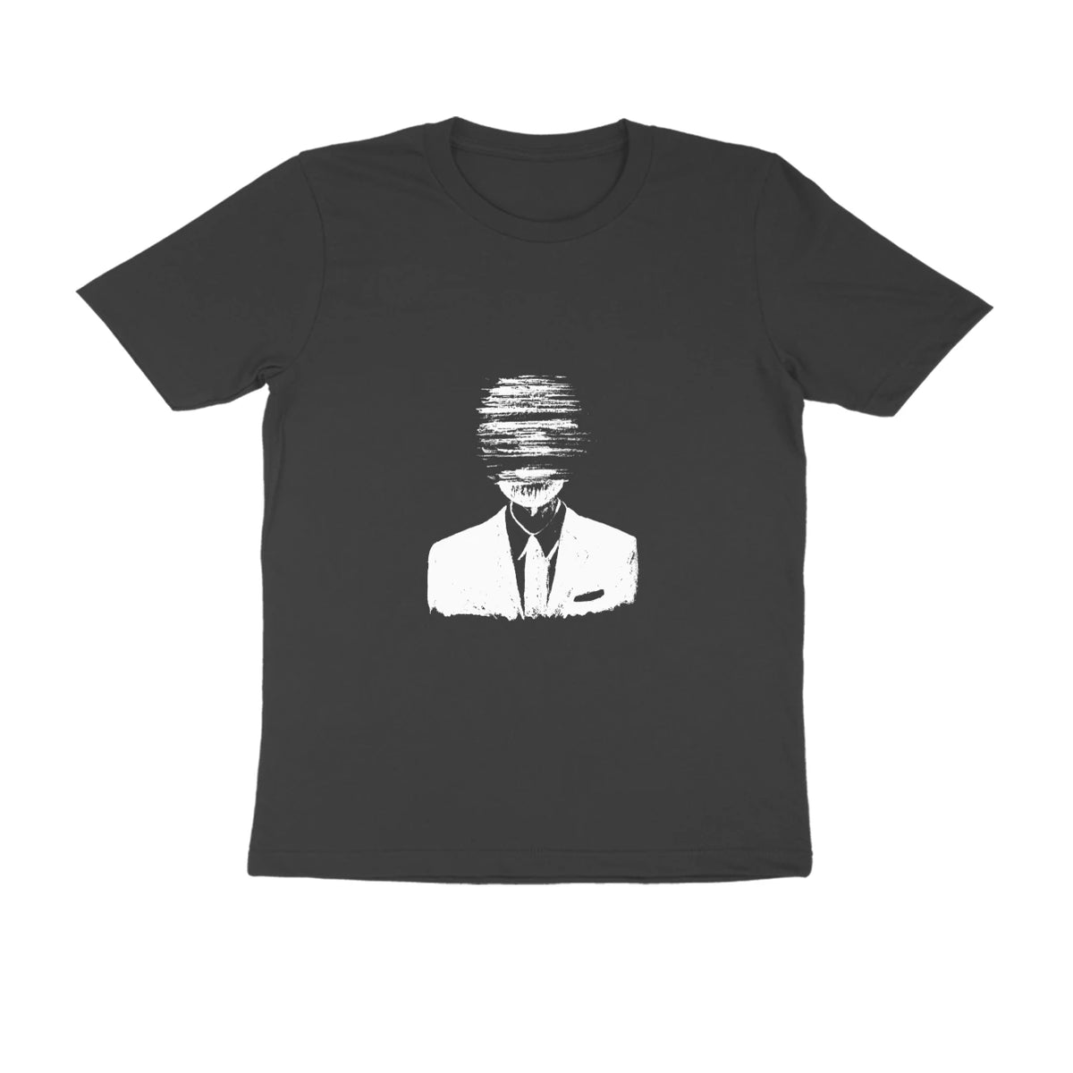 Faceless Tee (Black, Sketch front only) - Black