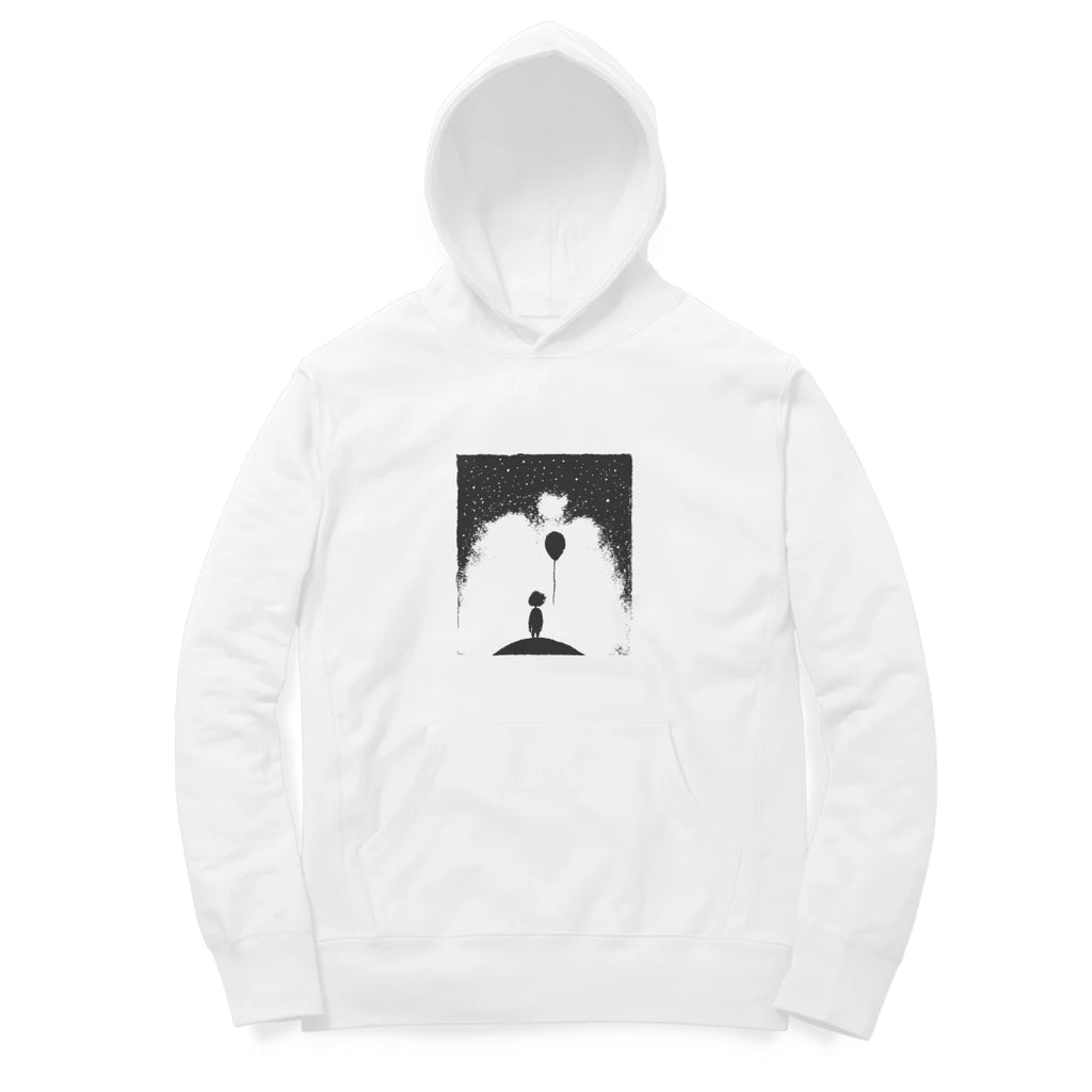 Balloon Girl Hoodie (White): How will we let go that time around? - White