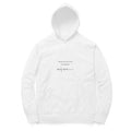 Faceless Hoodie (White, Quote front only) - White
