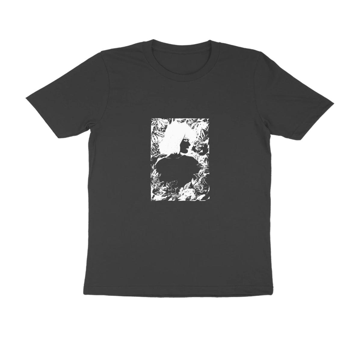 Girl in Bloom Tee (Black): You can either love me whole - Black