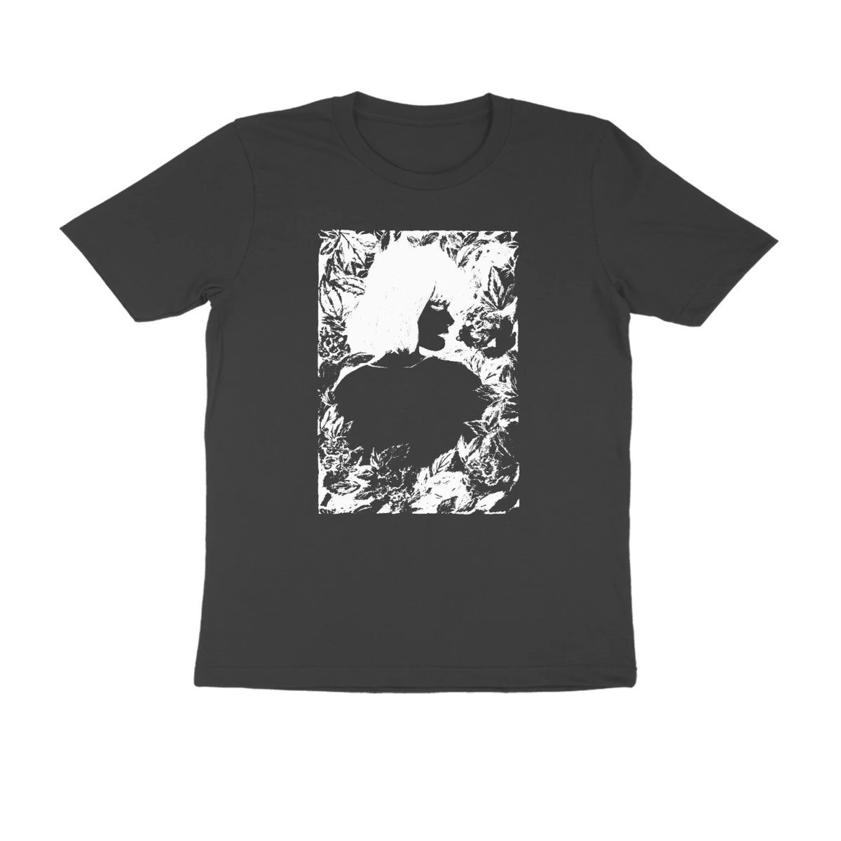 Girl in Bloom Tee – Sketch front only – Black (front)