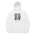 Bare Trees Hoodie – Sketch + poem front – White (front)