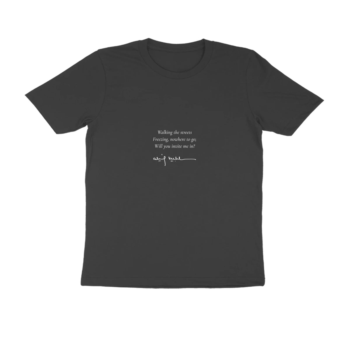 Window & Cart Tee – Poem front only – Black (front)