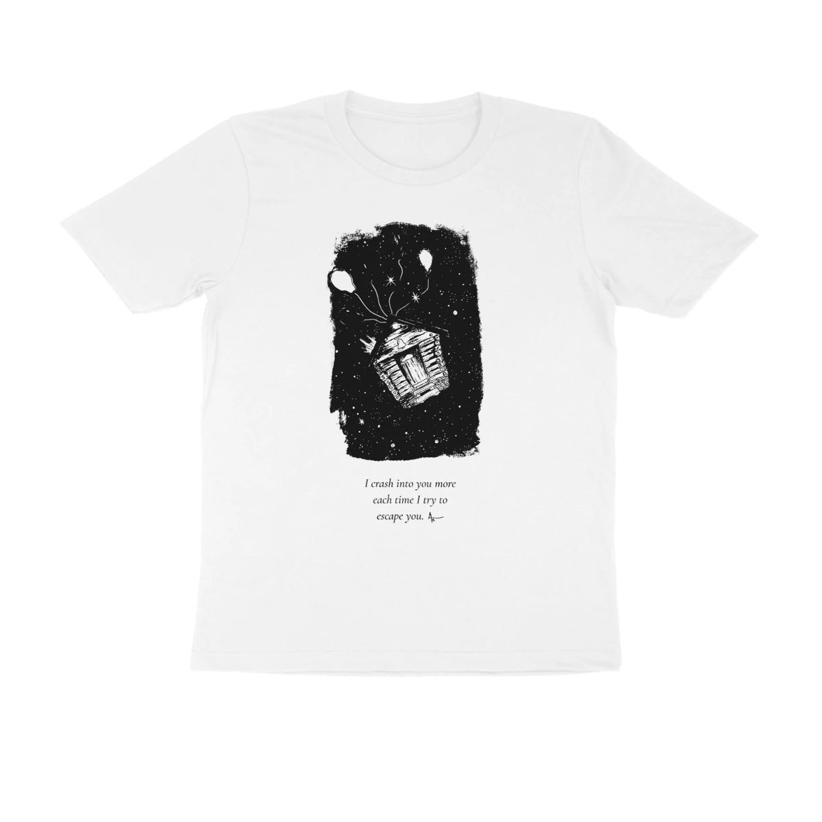 Basket of Light Tee (White, Sketch + quote front (Ak logo)) - White