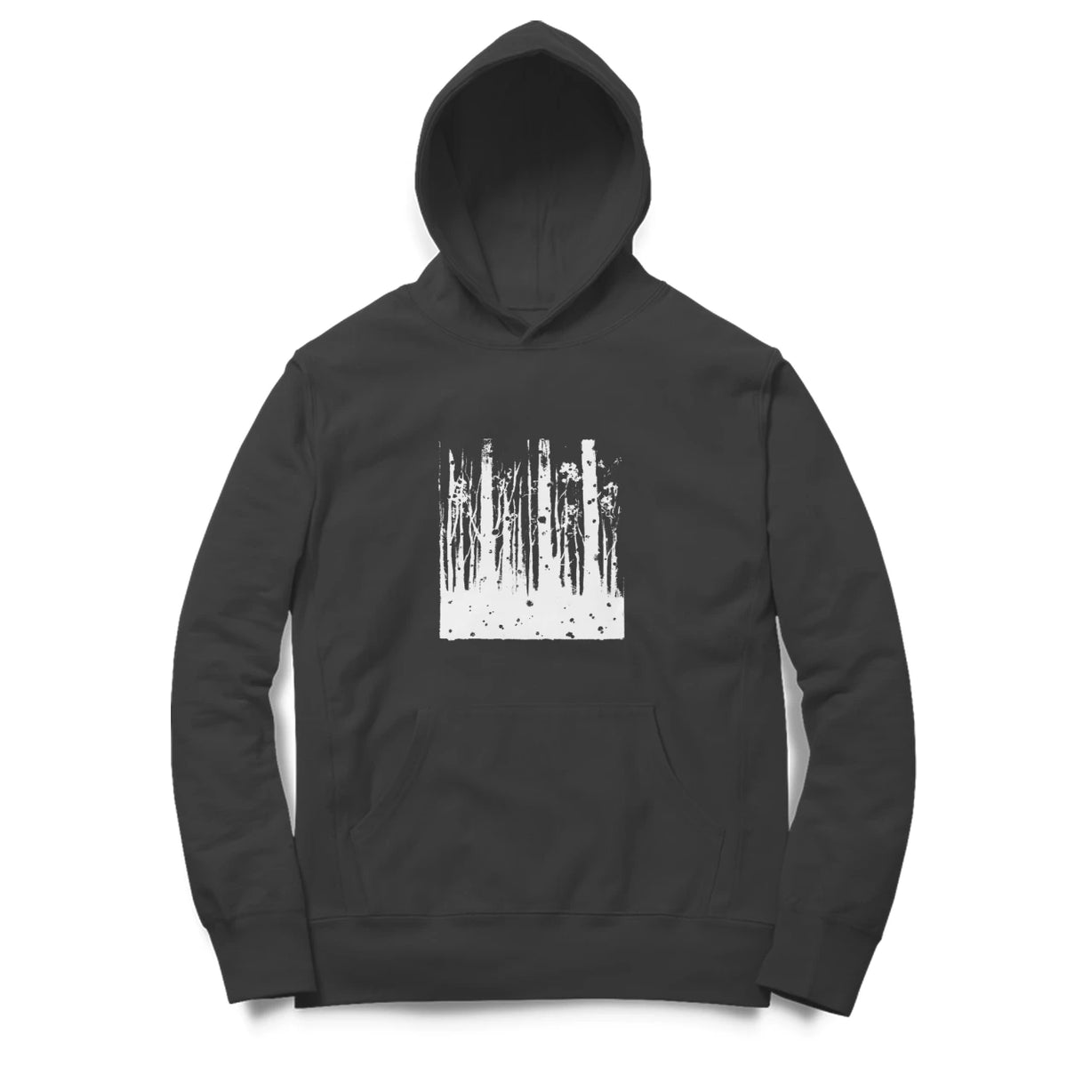 Forest Hoodie (Black, Sketch front only) - Black