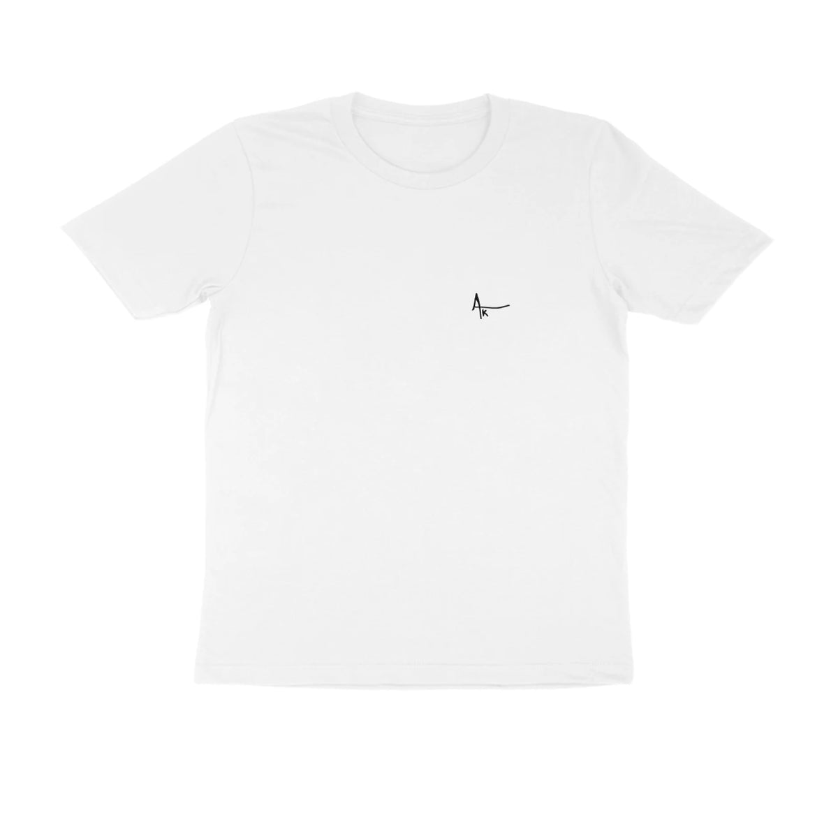 Hidden Face Tee (White, Ak chest logo front / sketch + quote back (Ak logo)) - White
