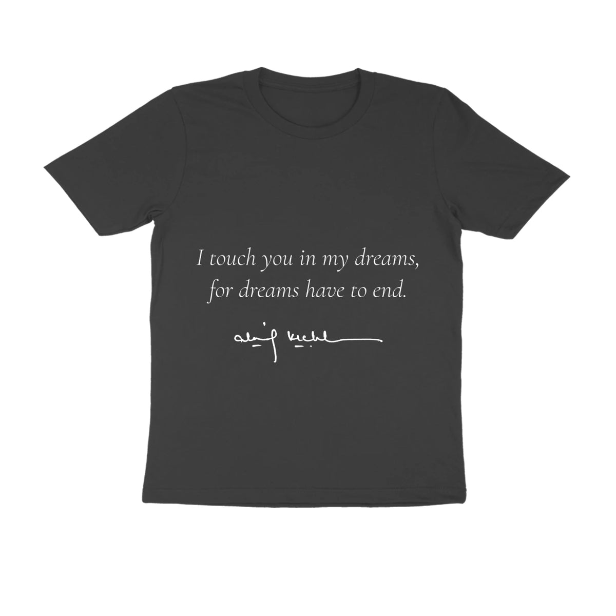 Blindfold Tee (Black, Quote front / sketch back) - Black