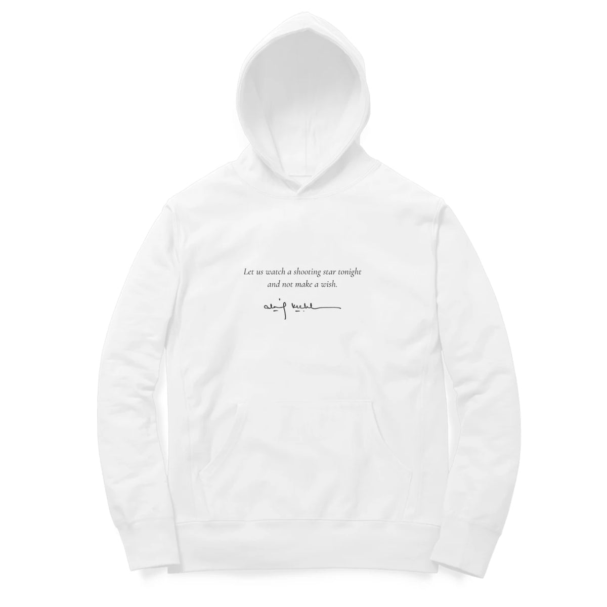 Moon Ladder Hoodie (White, Quote front only) - White