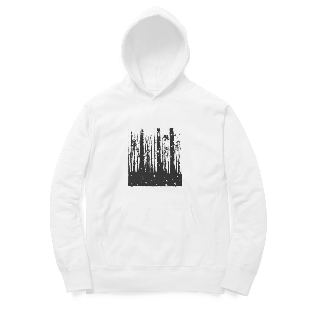 Forest Hoodie (White, Sketch front only) - White