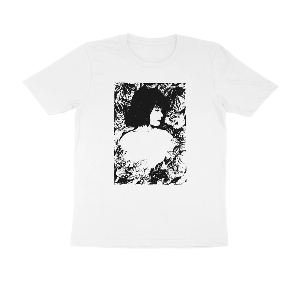 Girl in Bloom Tee (White): You can either love me whole - White