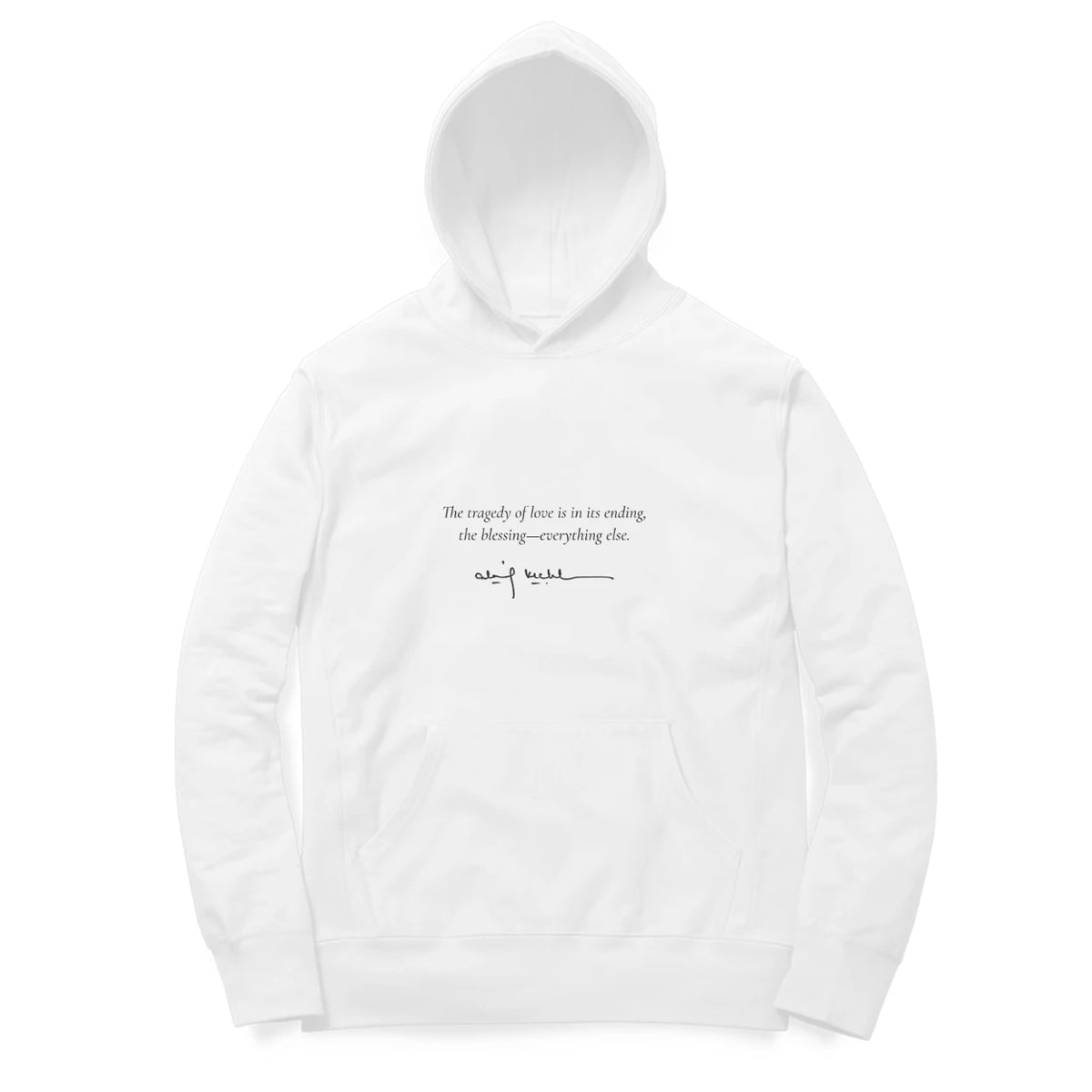 Forest Hoodie (White, Quote front / sketch back) - White