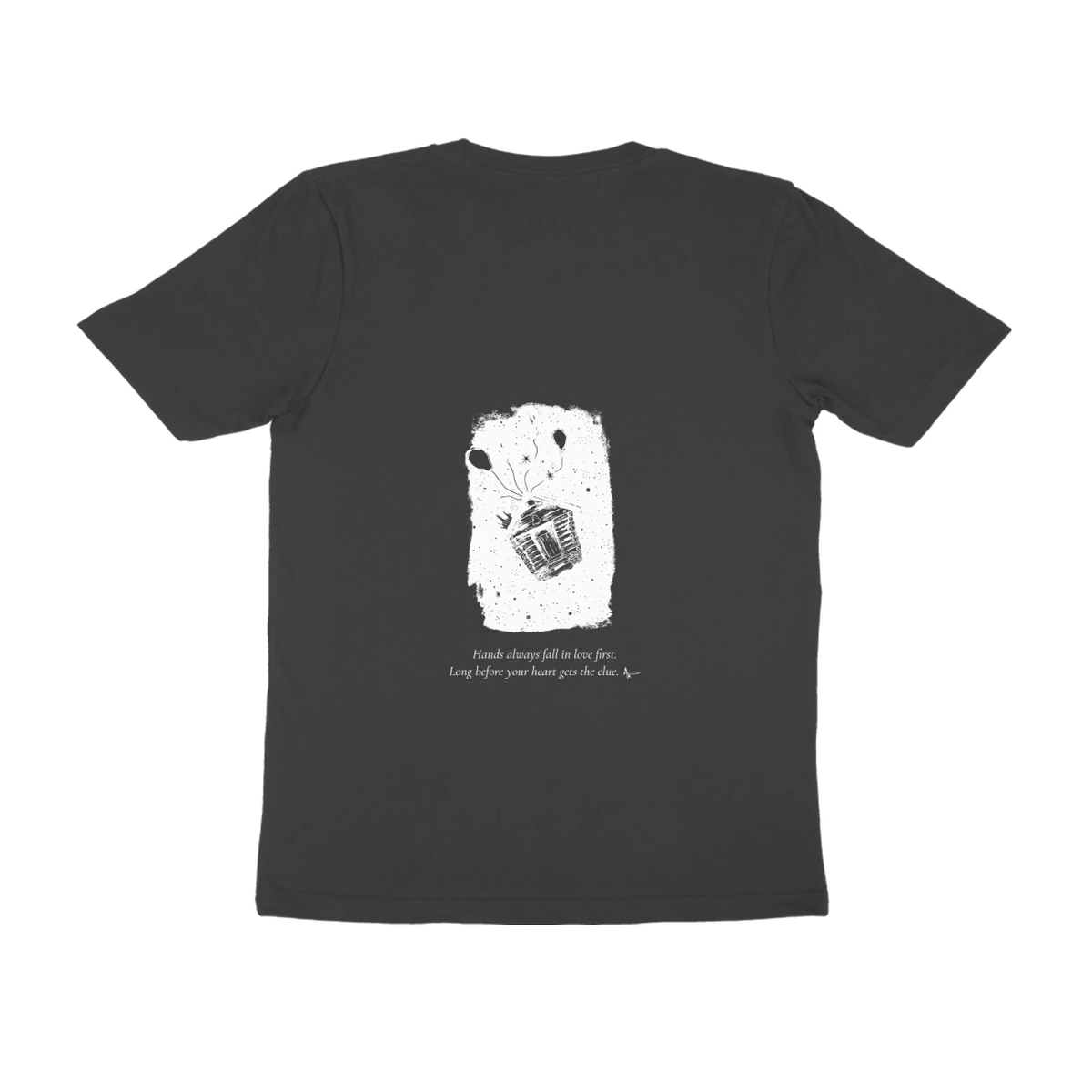Basket of Light Tee (Black, Ak chest logo front / sketch + quote back (Ak logo))