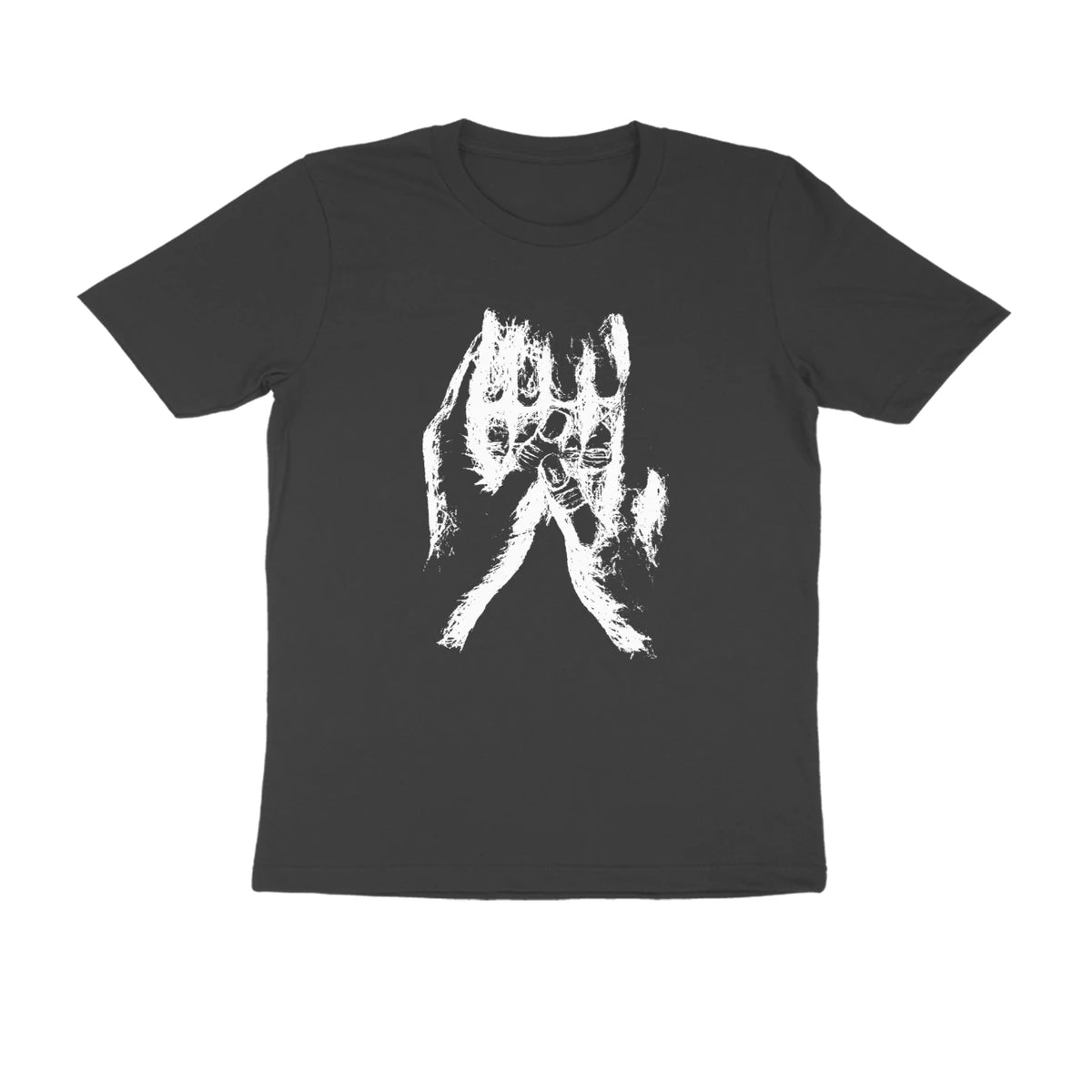 Held Hands Tee (Black, Sketch front only) - Black