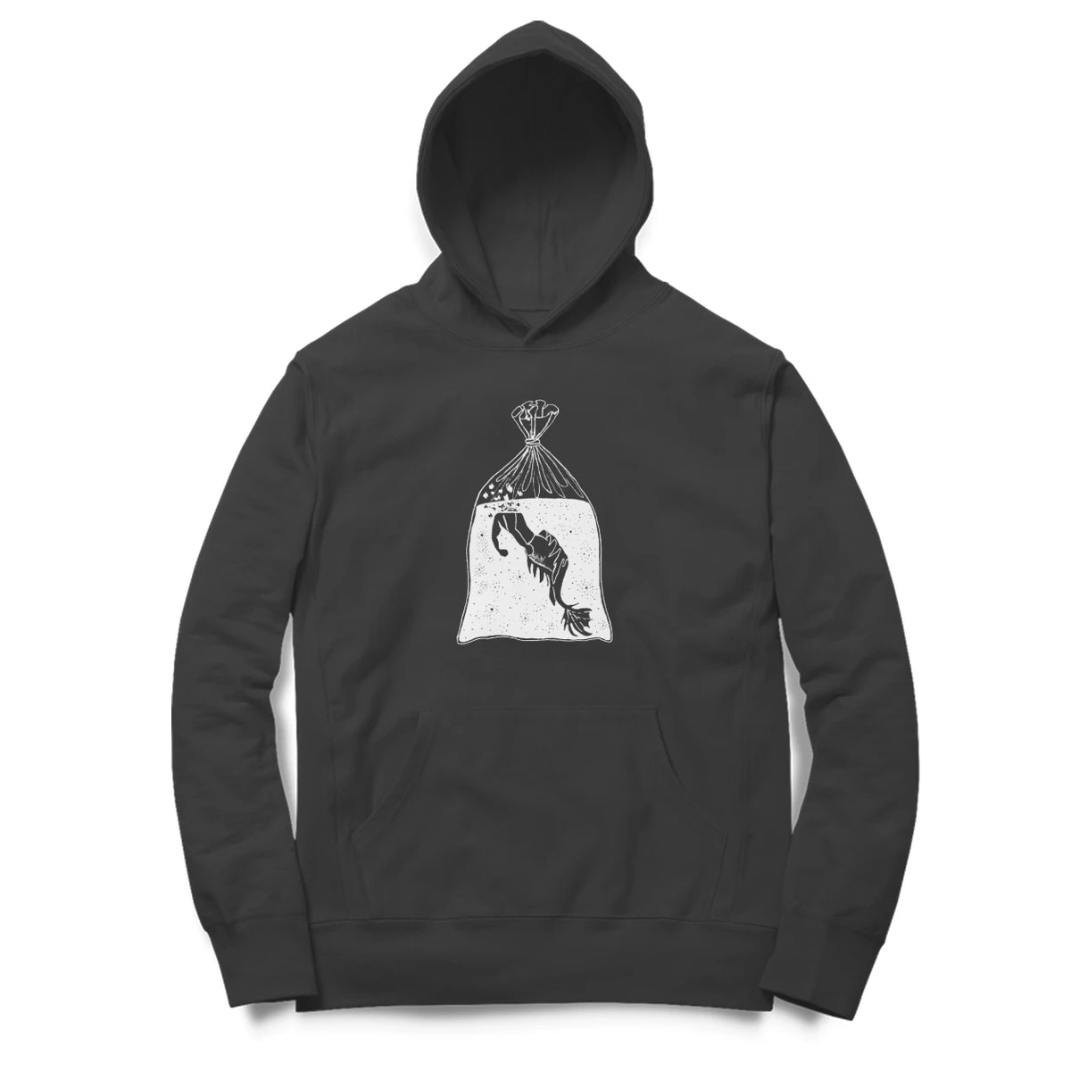 Fish in a Bag Hoodie (Black): All your life, you have - Black