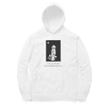 Night Figure Hoodie (White, Sketch + quote front (Ak logo)) - White
