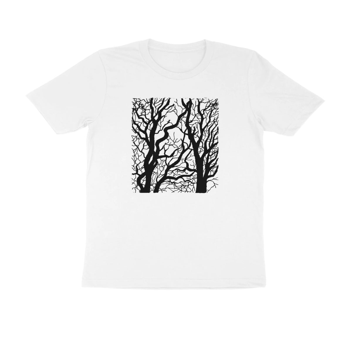 Bare Trees Tee (White, Sketch front only) - White