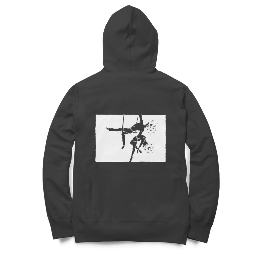 Aerialists Hoodie (Black, Quote front / sketch back)