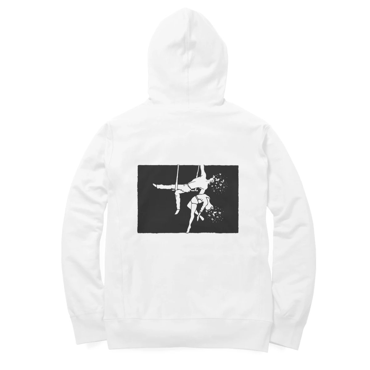 Aerialists Hoodie (White, Quote front / sketch back)