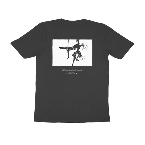Aerialists Tee (Black, Ak chest logo front / sketch + quote back (Ak logo))
