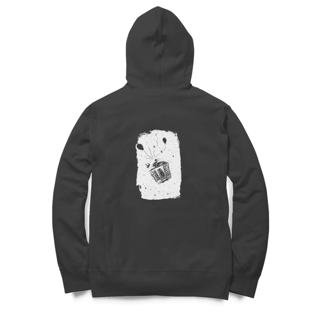 Basket of Light Hoodie (Black, Quote front / sketch back)