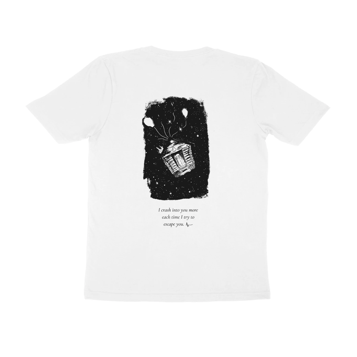 Basket of Light Tee (White, Ak chest logo front / sketch + quote back (Ak logo))
