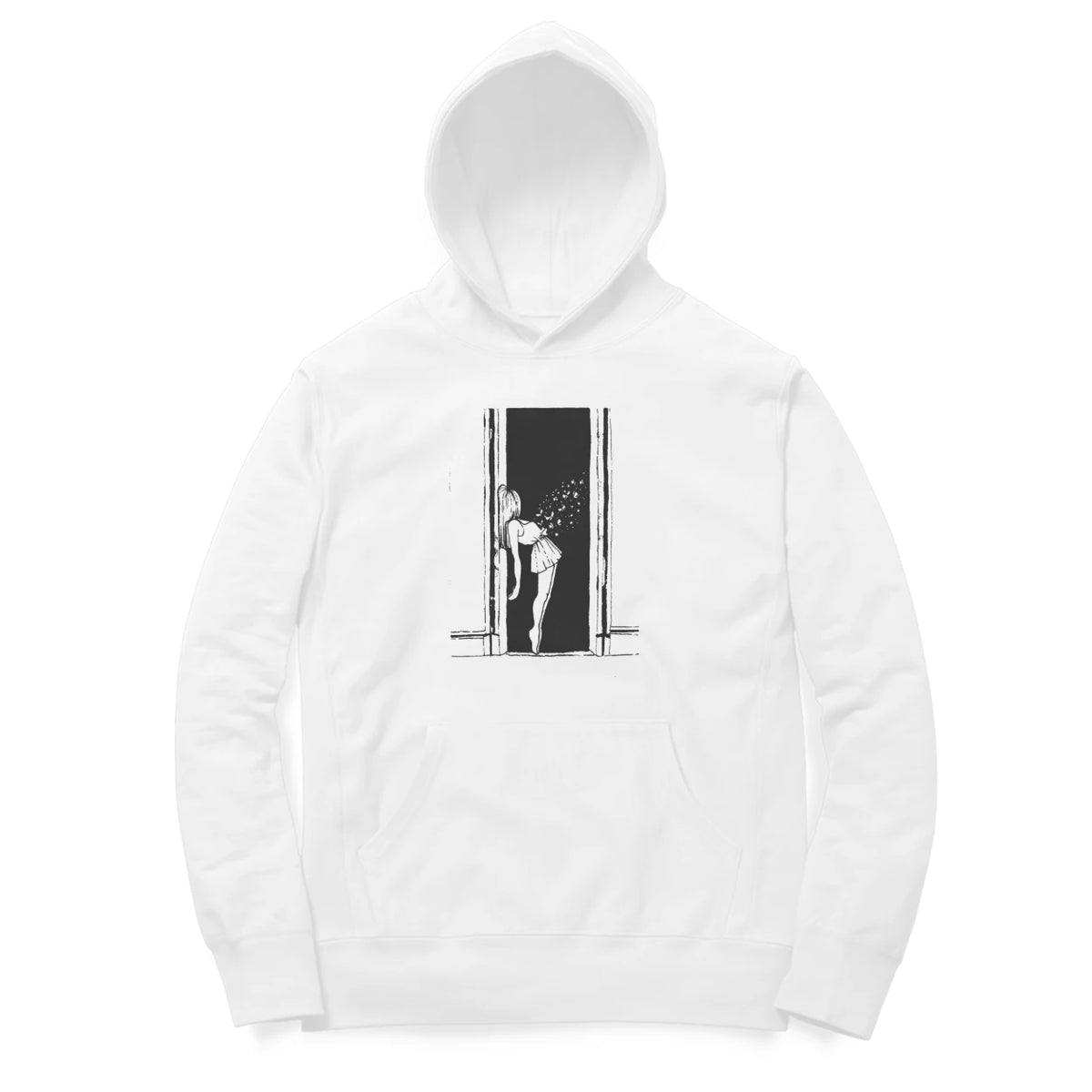 Doorway Hoodie (White): So I love you from a distance, - White