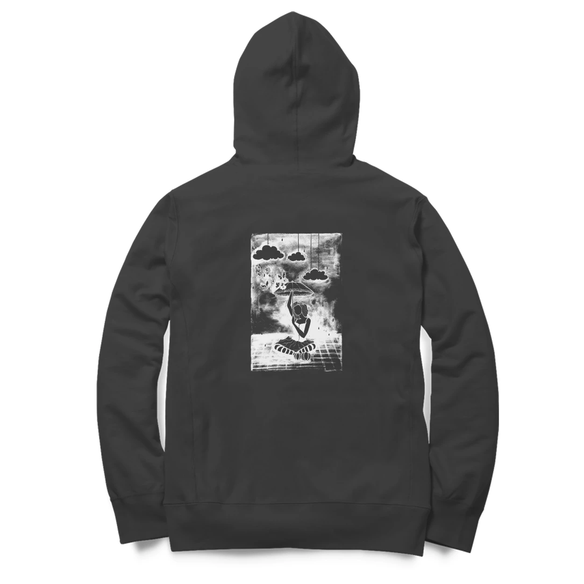 Cloud Dreamer Hoodie (Black, Quote front / sketch back)
