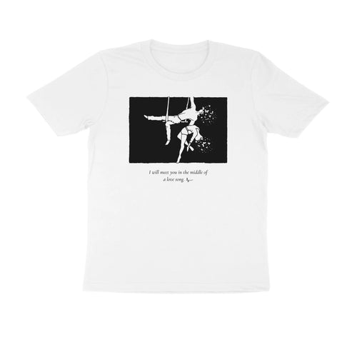 Aerialists Tee (White, Sketch + quote front (Ak logo)) - White