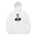 Faceless Hoodie (White, Sketch + quote front (Ak logo)) - White
