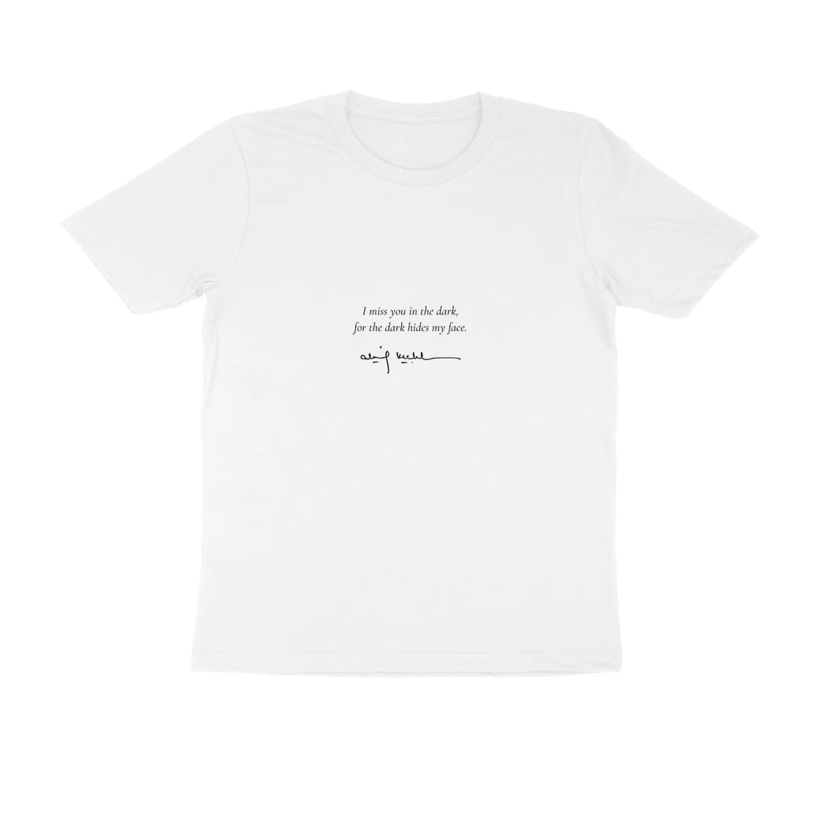 Night Figure Tee (White, Quote front only) - White
