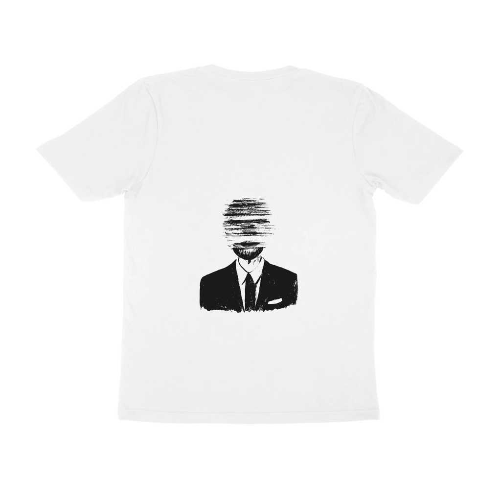 Faceless Tee (White, Quote front / sketch back)