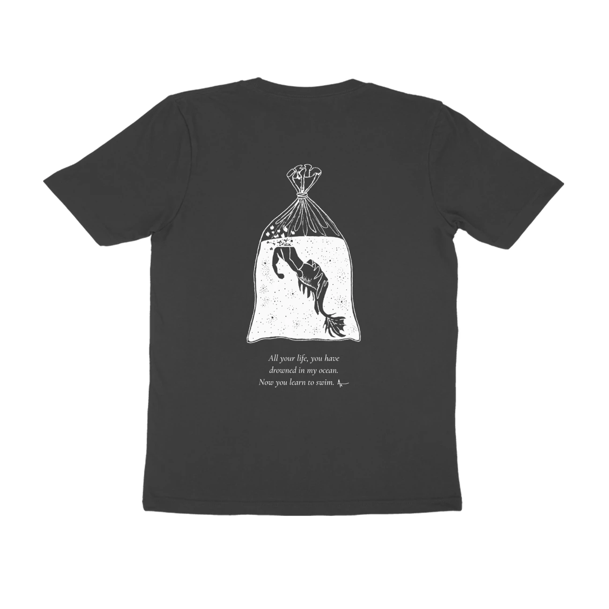Fish in a Bag Tee (Black) - back