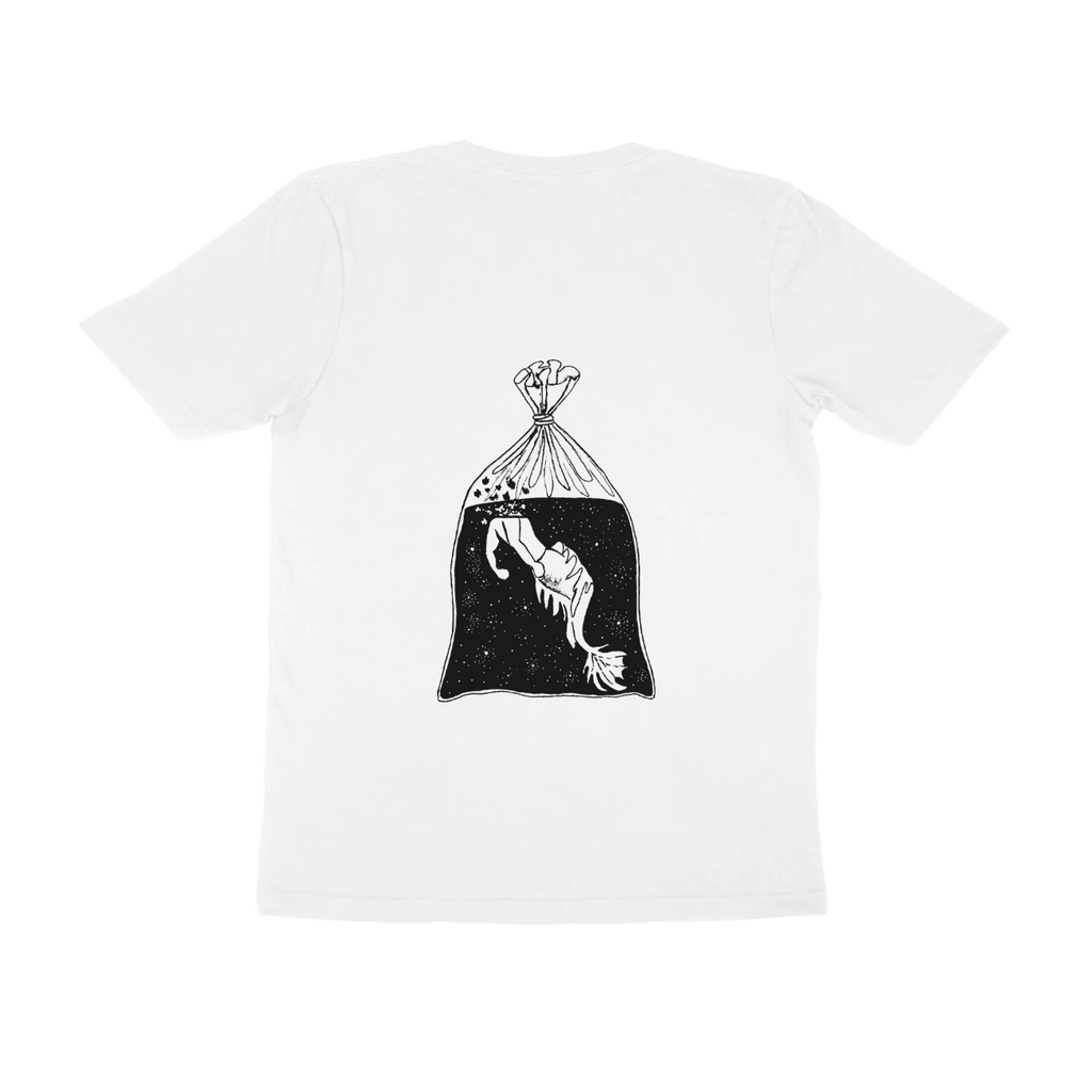 Fish in a Bag Tee (White, Quote front / sketch back)