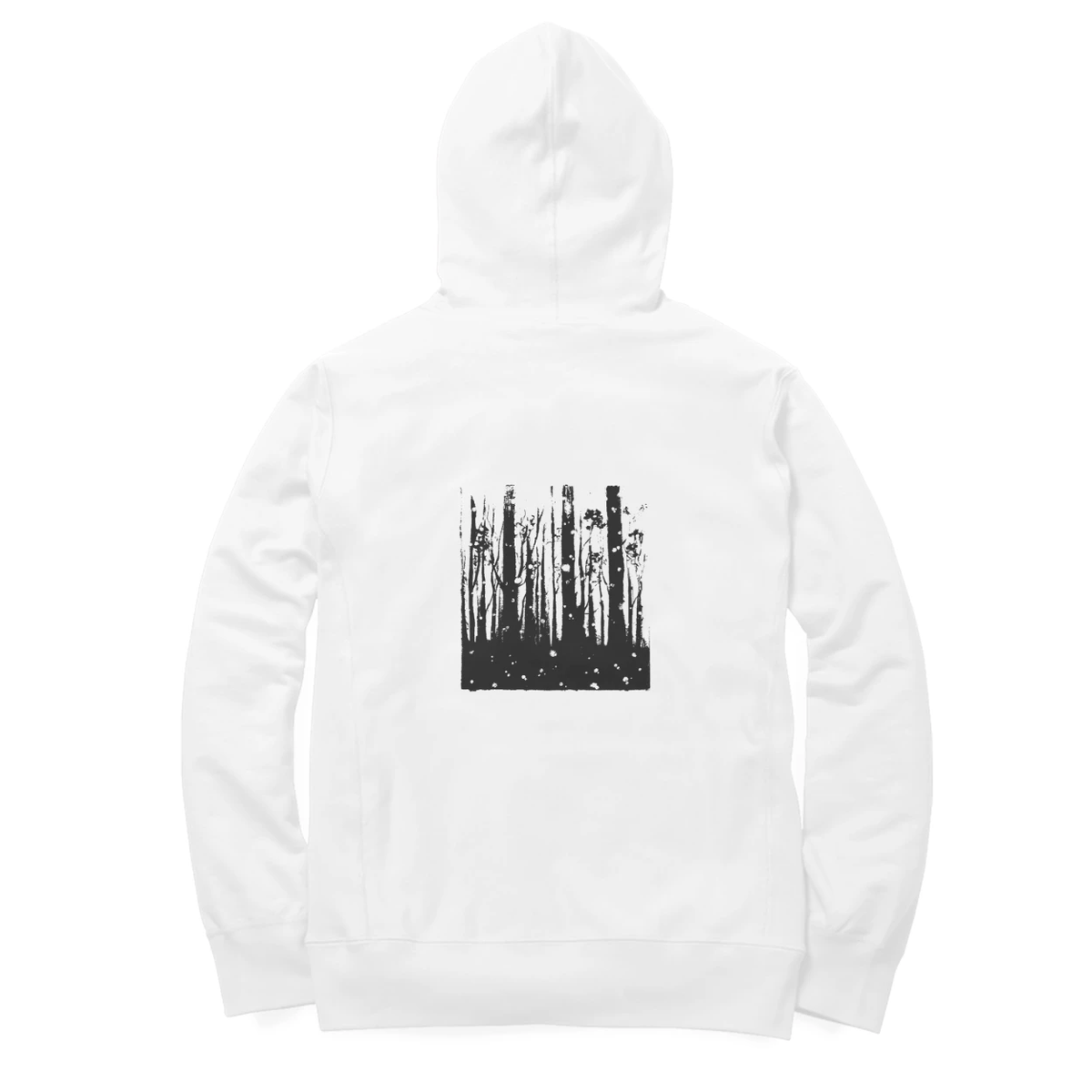 Forest Hoodie (White, Quote front / sketch back)