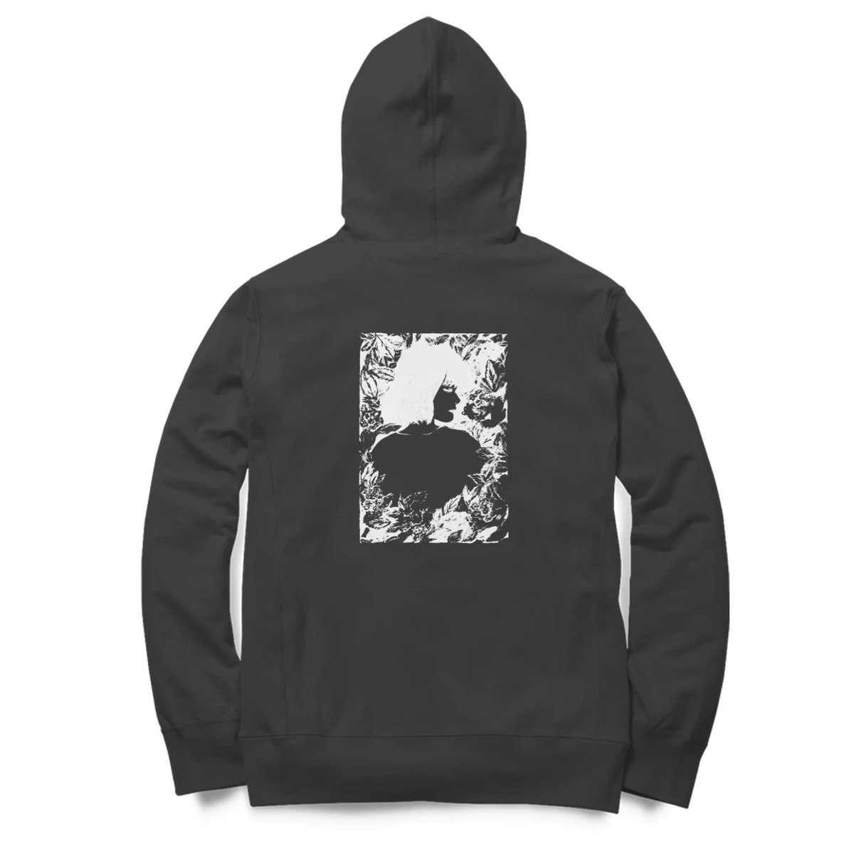 Girl in Bloom Hoodie (Black, Quote front / sketch back)