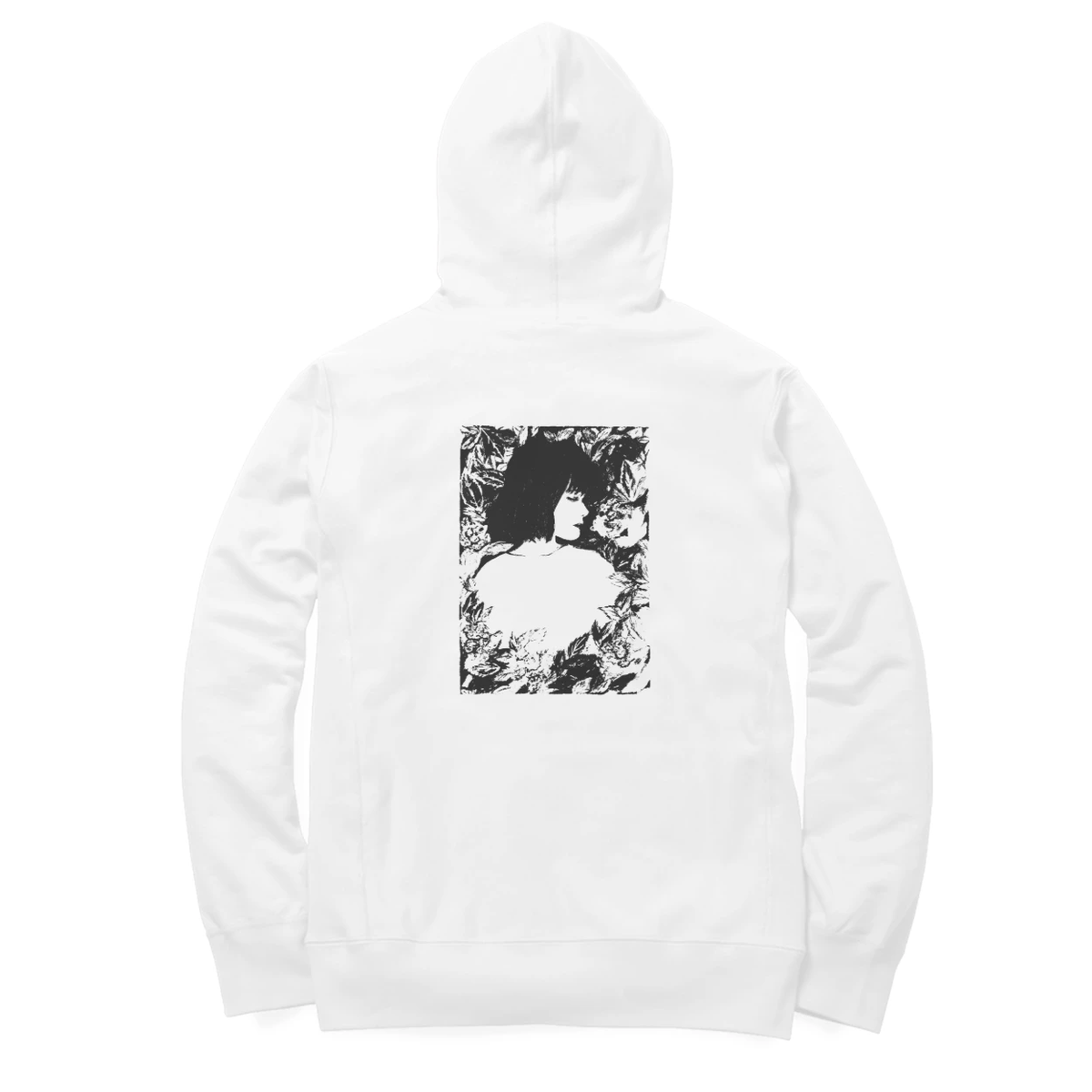Girl in Bloom Hoodie (White, Quote front / sketch back)