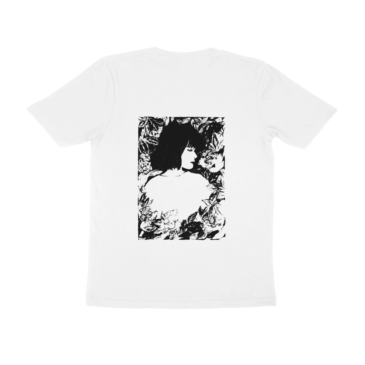 Girl in Bloom Tee (White, Quote front / sketch back)