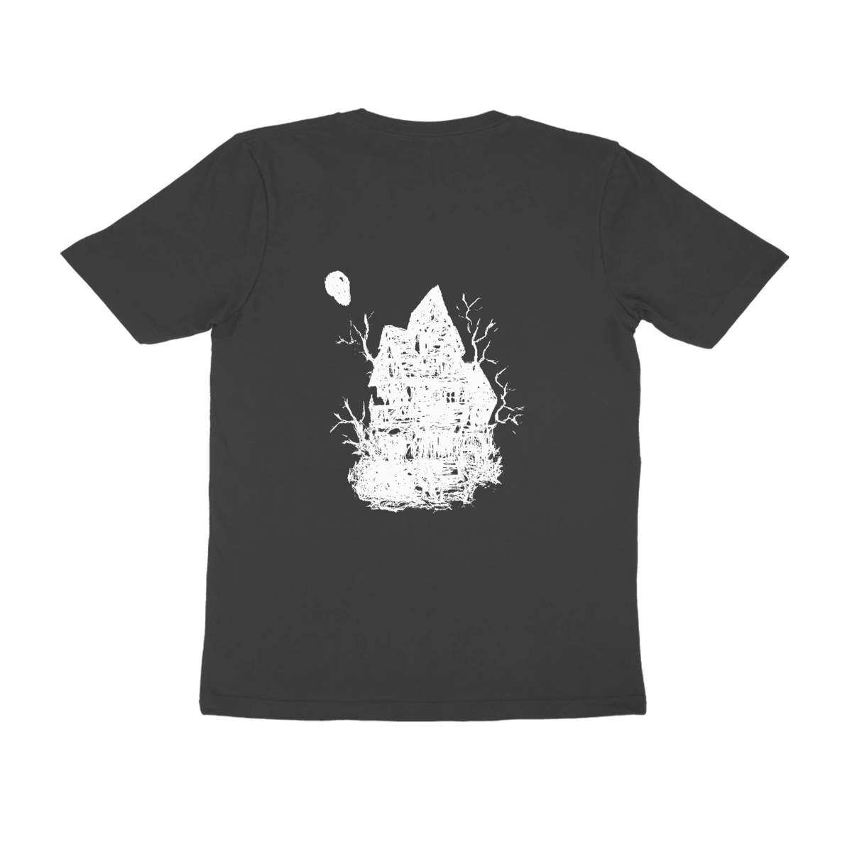 Haunted House Tee (Black, Quote front / sketch back)