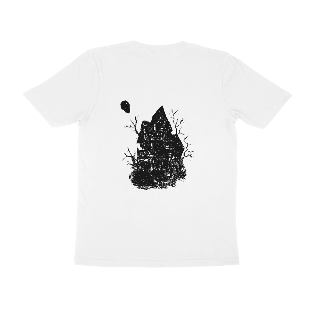 Haunted House Tee (White, Quote front / sketch back)