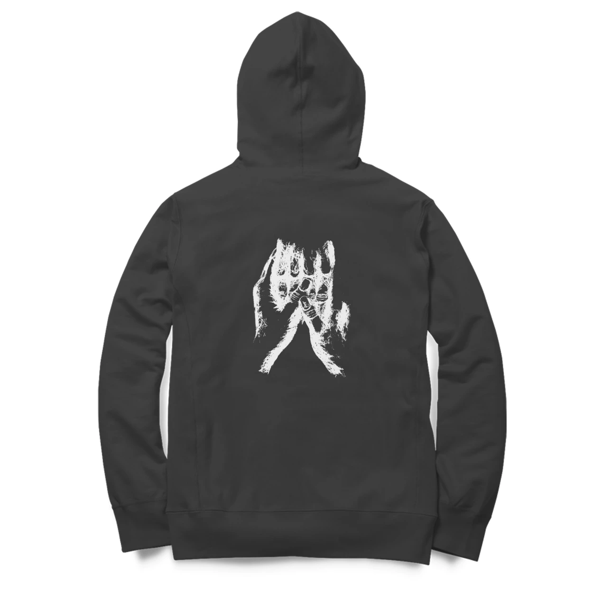 Held Hands Hoodie (Black, Quote front / sketch back)