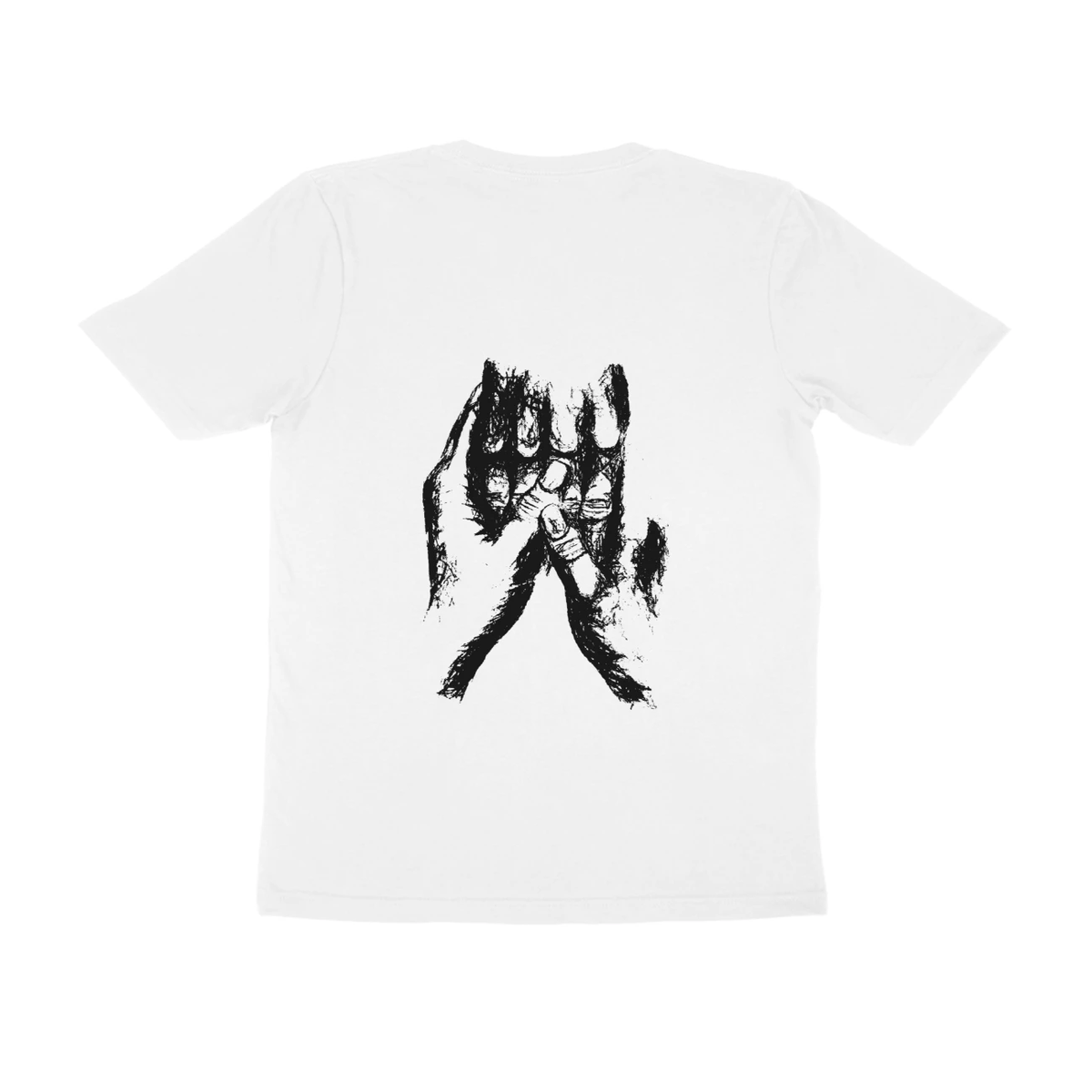 Held Hands Tee (White, Quote front / sketch back)