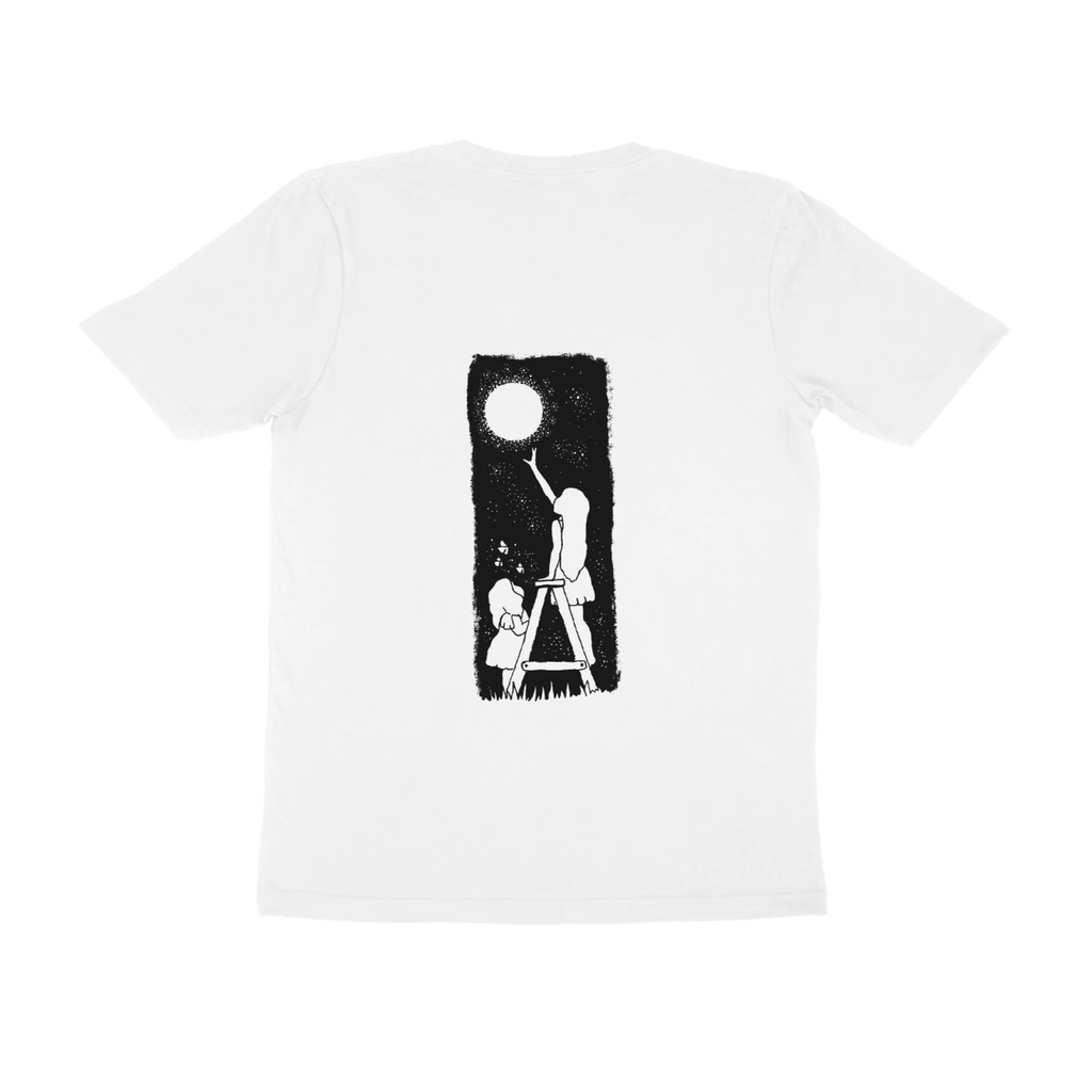 Moon Ladder Tee (White, Quote front / sketch back)