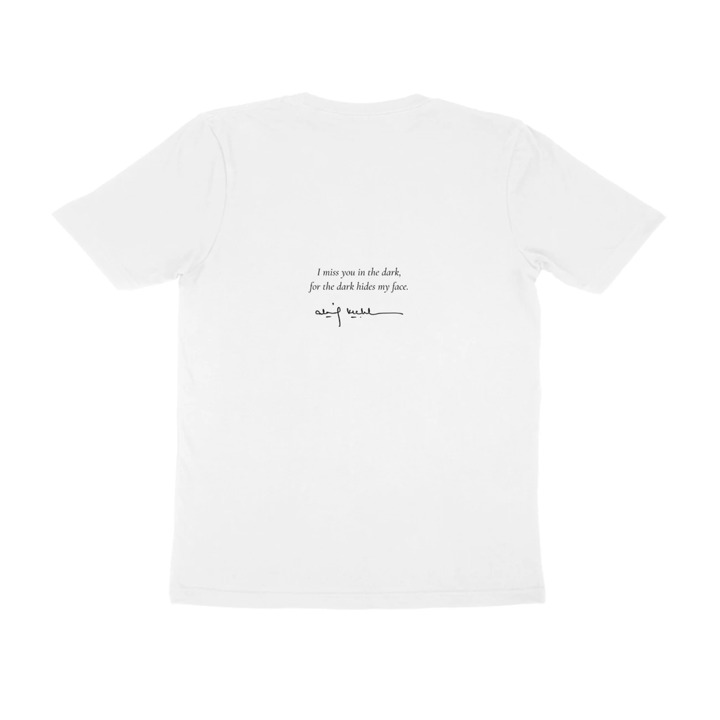 Night Figure Tee (White): I miss you in the dark,