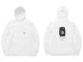 Basket of Light Hoodie – Ak logo front, sketch + poem back – White (front and back)