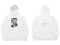 Cloud Dreamer Hoodie – Sketch front, poem back – White (front and back)