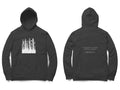 Forest Hoodie – Sketch front, poem back – Black (front and back)